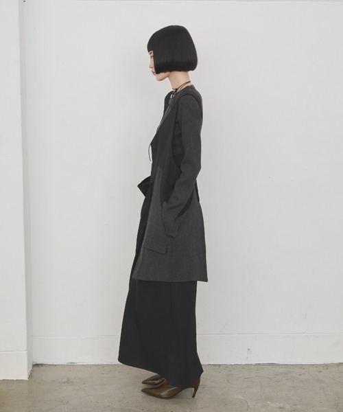 AIC.（エーアイシー）の「アシンメトリーラップワンピース（ワンピース・レディース・グレー/ブラック/ブラウン・FREE）」の22枚目の写真