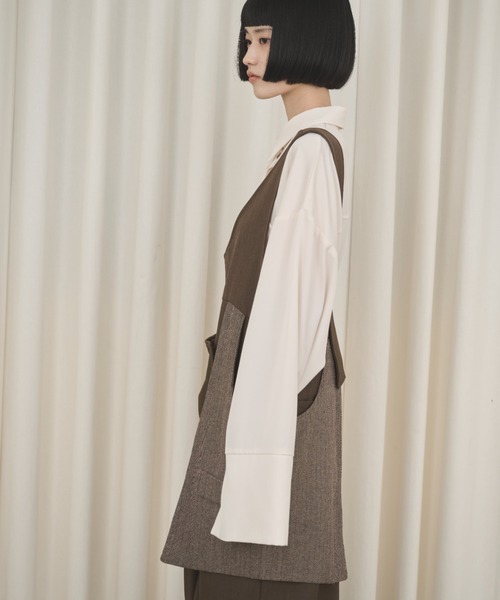 AIC.（エーアイシー）の「アシンメトリーラップワンピース（ワンピース・レディース・グレー/ブラック/ブラウン・FREE）」の15枚目の写真