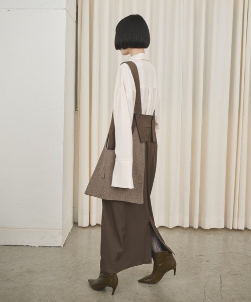 AIC.（エーアイシー）の「アシンメトリーラップワンピース（ワンピース・レディース・グレー/ブラック/ブラウン・FREE）」の9枚目の写真