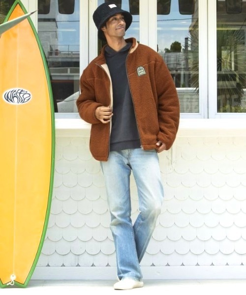 Kahiko(カヒコ)の「【Kahiko】SURF&Palms ケリアMEN'Sボアアウター(その他アウター・メンズ・チャコール/ベージュ/ホワイト・FREE)」の6枚目の写真