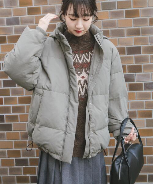 ITEMS URBANRESEARCH（アイテムズ アーバンリサーチ）の「『撥水』フードダウンジャケット（ダウンジャケット/コート・レディース・ブラック/カーキ/ホワイト系その他・SMALL/MEDIUM）」の18枚目の写真