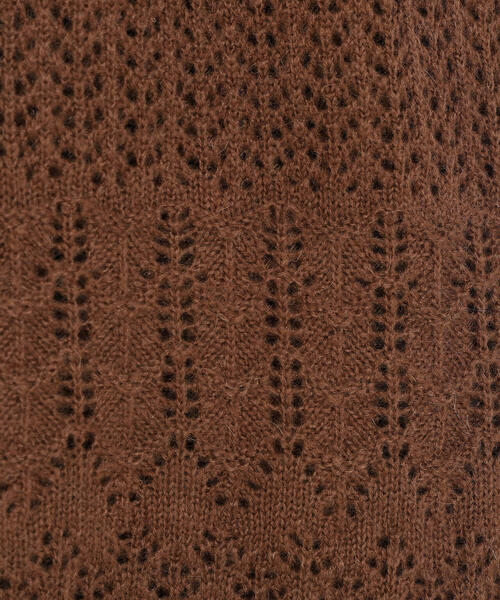 N.(N. Natural Beauty Basic)(エヌエヌナチュラルビューティーベーシック)の「カギアミ風ヘアリーニットビスチェ(その他トップス・レディース・バーガンディー/ブラウン/オフホワイト・MEDIUM)」の11枚目の写真