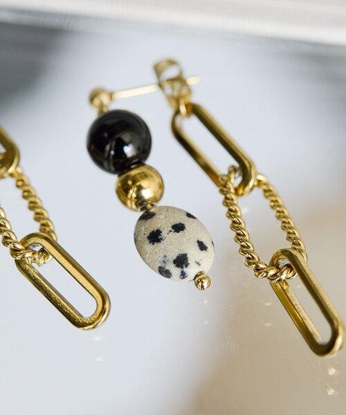 ear PAPILLONNER(イアパピヨネ)の「《金属アレルギー対応/ステンレス》ダルメシアンピアス(ピアス(両耳用)・レディース・ゴールド・FREE)」の6枚目の写真