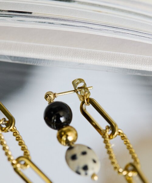 ear PAPILLONNER(イアパピヨネ)の「《金属アレルギー対応/ステンレス》ダルメシアンピアス(ピアス(両耳用)・レディース・ゴールド・FREE)」の5枚目の写真