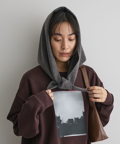 CRAFT STANDARD BOUTIQUE(クラフトスタンダードブティック)の「12GGフルニードルニットスカーフ(バンダナ/スカーフ・レディース・ブラウン/グレー/ライトイエロー・FREE)」の21枚目の写真