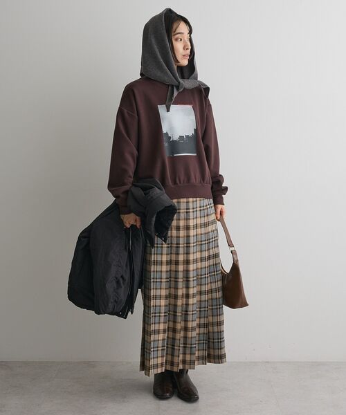 CRAFT STANDARD BOUTIQUE(クラフトスタンダードブティック)の「12GGフルニードルニットスカーフ(バンダナ/スカーフ・レディース・ブラウン/グレー/ライトイエロー・FREE)」の17枚目の写真