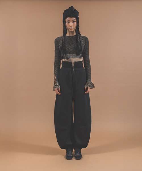 A CCORDION(アコーディオン)の「HIGH WAIST CURVE PANTS(その他パンツ・レディース・ブラック/グレー/イエロー・FREE)」の1枚目の写真