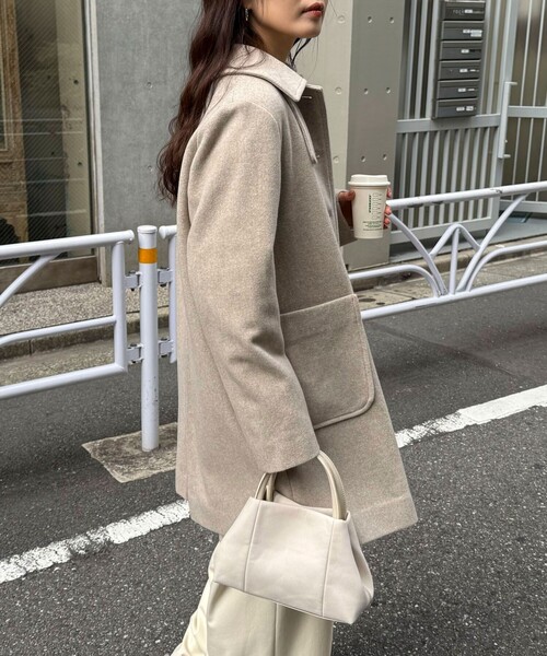 セール】Super100ステンカラーミドルコート（ダッフルコート）｜fredy