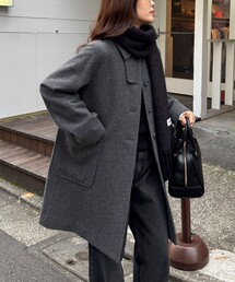 fredy emue | Super100ステンカラーミドルコート(ダッフルコート)