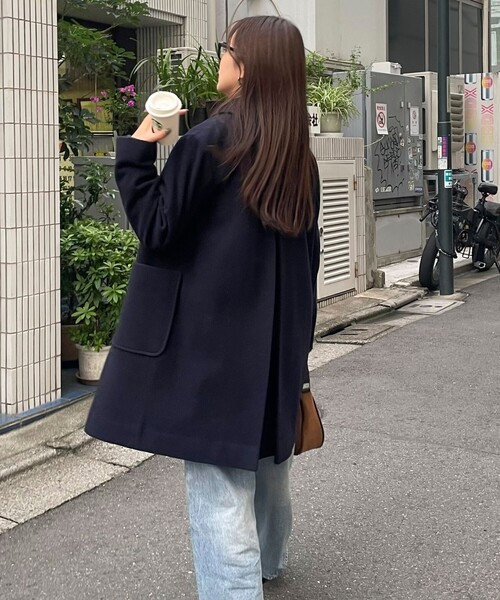 セール】Super100ステンカラーミドルコート（ダッフルコート）｜fredy
