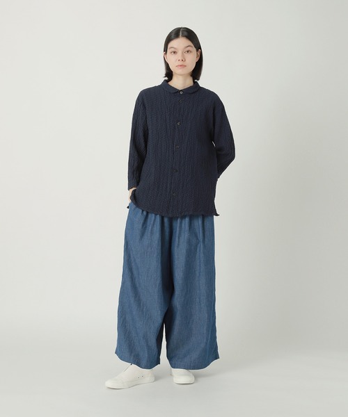 Plantation(プランテーション)の「シュリンクボイル / シャツ / (O)(シャツ/ブラウス・レディース・ホワイト/ライトブルー/ネイビー・M size/L size)」の3枚目の写真