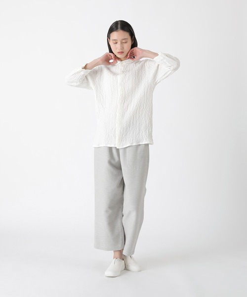 Plantation(プランテーション)の「シュリンクボイル / シャツ / (O)(シャツ/ブラウス・レディース・ホワイト/ライトブルー/ネイビー・M size/L size)」の6枚目の写真