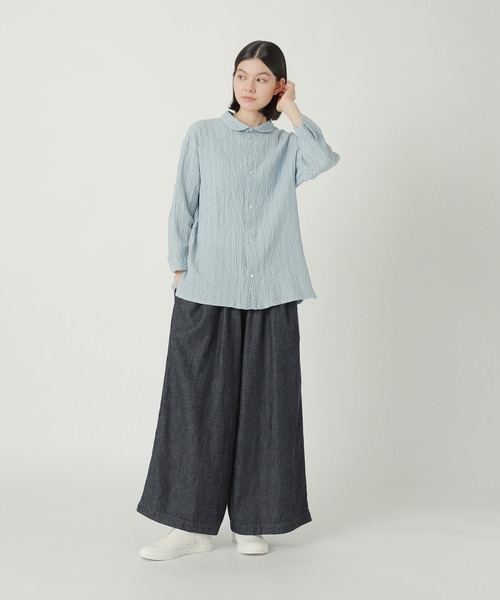 Plantation(プランテーション)の「シュリンクボイル / シャツ / (O)(シャツ/ブラウス・レディース・ホワイト/ライトブルー/ネイビー・M size/L size)」の7枚目の写真