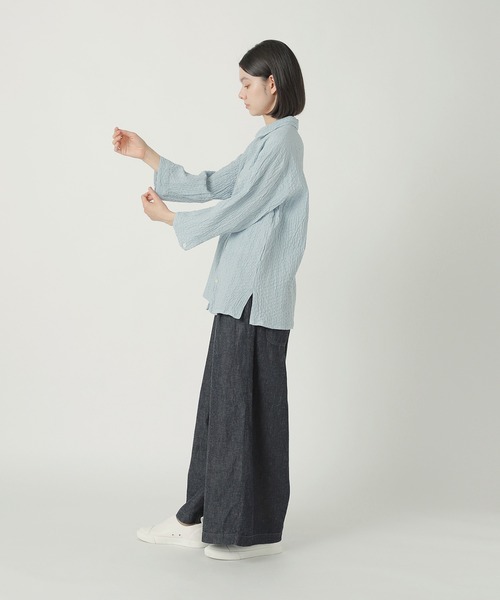 Plantation(プランテーション)の「シュリンクボイル / シャツ / (O)(シャツ/ブラウス・レディース・ホワイト/ライトブルー/ネイビー・M size/L size)」の8枚目の写真