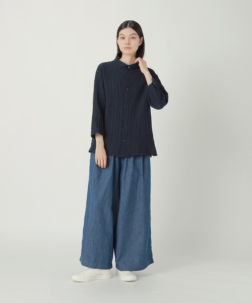 Plantation(プランテーション)の「シュリンクボイル / シャツ / (O)(シャツ/ブラウス・レディース・ホワイト/ライトブルー/ネイビー・M size/L size)」の10枚目の写真