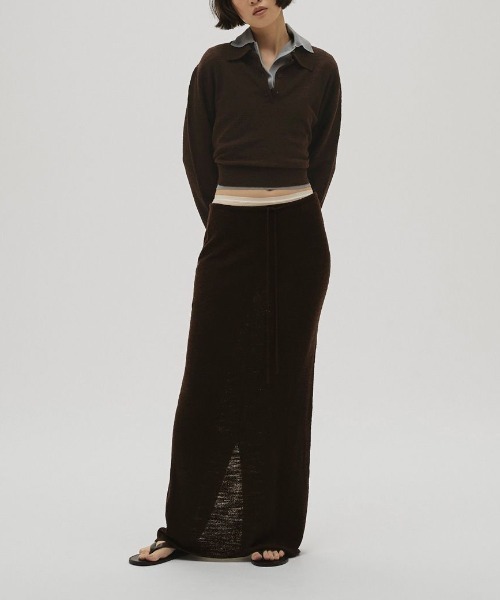 TODAYFUL（トゥデイフル）の「TODAYFUL　Layered Polo Knit レイヤードポロニット/12610508（ニット/セーター・レディース・チョコ/キナリ・ONE SIZE）」の6枚目の写真