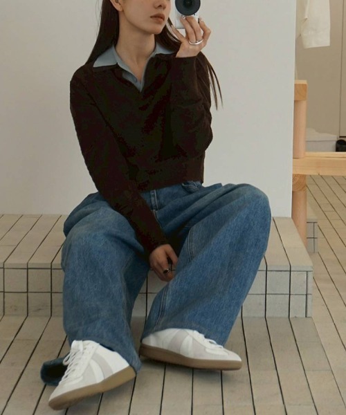 TODAYFUL（トゥデイフル）の「TODAYFUL　Layered Polo Knit レイヤードポロニット/12610508（ニット/セーター・レディース・チョコ/キナリ・ONE SIZE）」の10枚目の写真