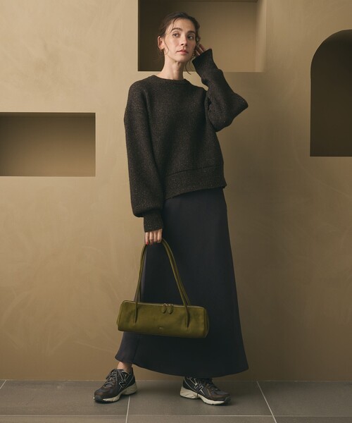 BEAUTY&YOUTH UNITED ARROWS（ビューティーアンドユースユナイテッドアローズ）の「ウールブレンド シルクネップ ニットプルオーバー（ニット/セーター・レディース・ダークグレー/ダークブラウン・FREE）」の9枚目の写真