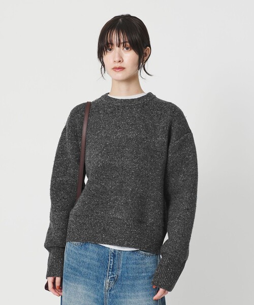 セール】ウールブレンド シルクネップ ニットプルオーバー（ニット