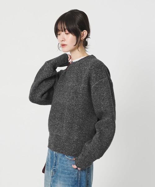 BEAUTY&YOUTH UNITEDARROWS ウールブレンド シルクネップ セール】ウールブレンド シルクネップ ニットプルオーバー（ニット