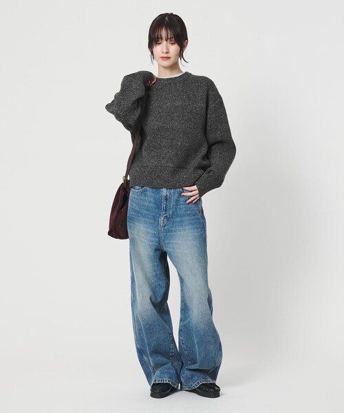 セール】ウールブレンド シルクネップ ニットプルオーバー（ニット