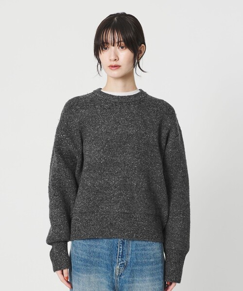 セール】ウールブレンド シルクネップ ニットプルオーバー（ニット