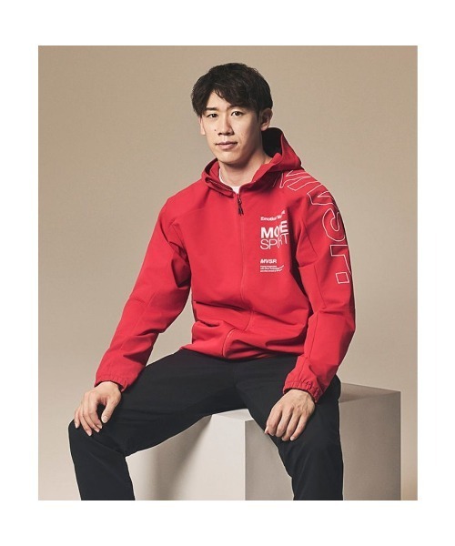 DESCENTE(デサント)の「デサント 【ACTIVE SUITS】HEATNAVI ソフトシェル フーディー(マウンテンパーカー・メンズ・ブルー/レッド/ネイビー・M/L/LL/3L)」の13枚目の写真