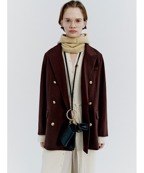 Mila Owen（ミラオーウェン）の「ラメリブニットバラクラバ（ニットキャップ/ビーニー・レディース・ピンク/イエロー/グレー・F）」の5枚目の写真