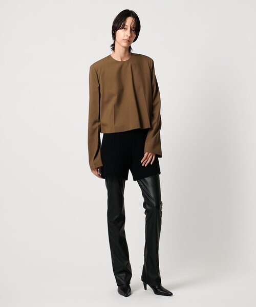 AEWEN MATOPH(イウエン マトフ)の「<AEWEN MATOPH>ウールカシミヤミックス ニットショートパンツ(その他パンツ・レディース・オフホワイト/ブラック・FREE)」の9枚目の写真