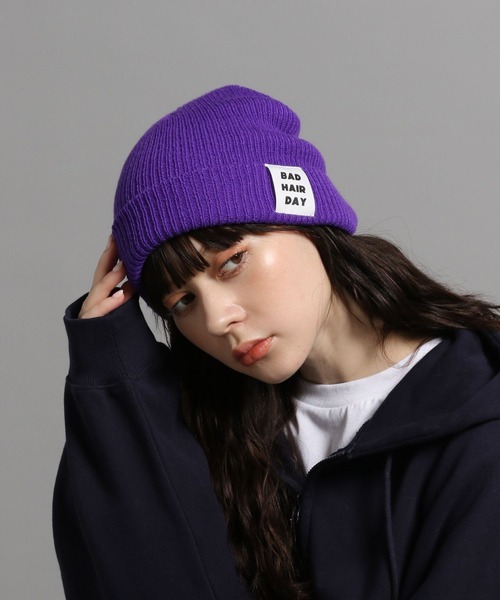 GEORGE'S(ジョージズ)の「カラーニットビーニー(ニットキャップ/ビーニー・メンズ・オレンジ/イエロー/パープル/ブラウン/グリーン/ブラック・FREE)」の1枚目の写真