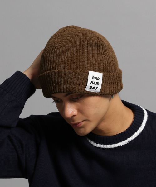 GEORGE'S(ジョージズ)の「カラーニットビーニー(ニットキャップ/ビーニー・メンズ・オレンジ/イエロー/パープル/ブラウン/グリーン/ブラック・FREE)」の14枚目の写真