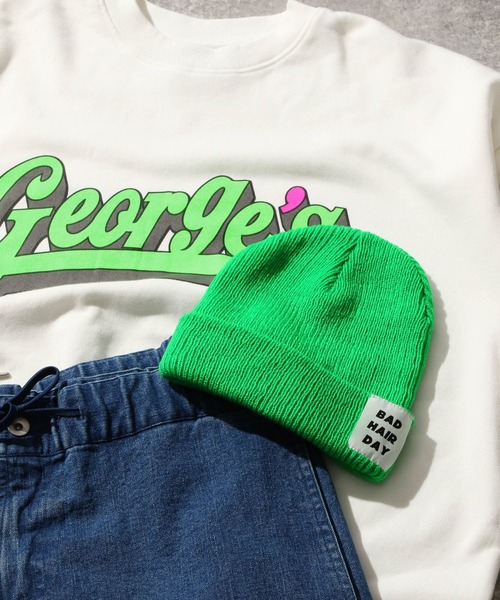 GEORGE'S(ジョージズ)の「カラーニットビーニー(ニットキャップ/ビーニー・メンズ・オレンジ/イエロー/パープル/ブラウン/グリーン/ブラック・FREE)」の15枚目の写真