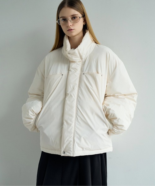 ELLUV（エルブ）の「【ELLUV/エルヴ】防風/ストレッチファブリック モードジップギミック ショートダウンジャケット Ep2.（ダウンジャケット/コート・メンズ・ブラック/ホワイト・L/M/S）」の17枚目の写真