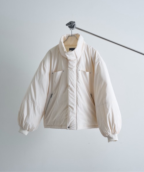 ELLUV（エルブ）の「【ELLUV/エルヴ】防風/ストレッチファブリック モードジップギミック ショートダウンジャケット Ep2.（ダウンジャケット/コート・メンズ・ブラック/ホワイト・L/M/S）」の15枚目の写真