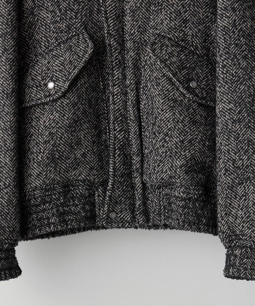 DETACHABLE BOA TWEED HERRINGBONE BLOUSON（ブルゾン）｜WYM LIDNM