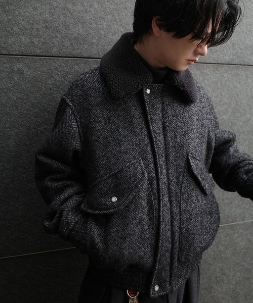 WYM LIDNM（ウィム バイ リドム）の「DETACHABLE BOA TWEED