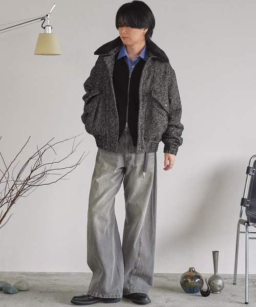 WYM LIDNM（ウィム バイ リドム）の「DETACHABLE BOA TWEED