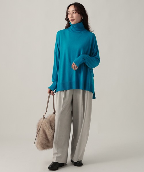 Elura（エルーラ）の「ハイネックポンチョニット/611690（ニット/セーター・レディース・ブラック/チャコールグレー/キャメル/ターコイズブルー・FREE）」の20枚目の写真