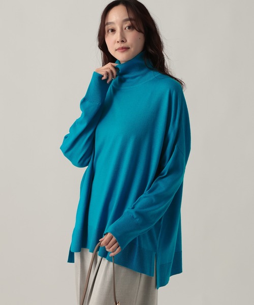 Elura（エルーラ）の「ハイネックポンチョニット/611690（ニット/セーター・レディース・ブラック/チャコールグレー/キャメル/ターコイズブルー・FREE）」の17枚目の写真