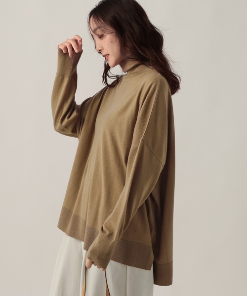 Elura（エルーラ）の「ハイネックポンチョニット/611690（ニット/セーター・レディース・ブラック/チャコールグレー/キャメル/ターコイズブルー・FREE）」の13枚目の写真