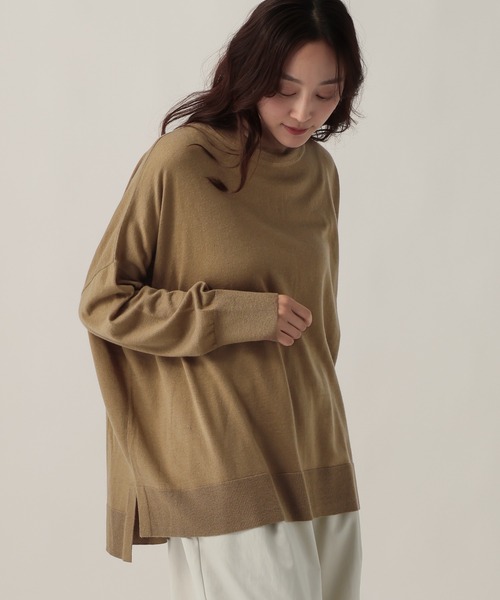 Elura（エルーラ）の「ハイネックポンチョニット/611690（ニット/セーター・レディース・ブラック/チャコールグレー/キャメル/ターコイズブルー・FREE）」の14枚目の写真