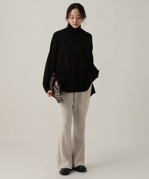 Elura（エルーラ）の「ハイネックポンチョニット/611690（ニット/セーター・レディース・ブラック/チャコールグレー/キャメル/ターコイズブルー・FREE）」の8枚目の写真