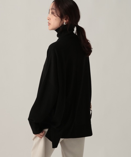 Elura（エルーラ）の「ハイネックポンチョニット/611690（ニット/セーター・レディース・ブラック/チャコールグレー/キャメル/ターコイズブルー・FREE）」の6枚目の写真