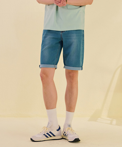 CHASECULT(チェイスカルト)の「男性Lトーンインバンディング5部デニムパンツ-DCRK2612E0D(その他パンツ・メンズ・スカイブルー・70/76/82/86)」の1枚目の写真