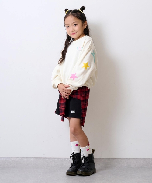 X-girl Stages（エックスガールステージス）の「カラフルバックロゴプリント 切替トレーナー（スウェット・キッズ・アイボリー/ブラック・120cm/140cm/90cm/100cm/110cm/130cm）」の20枚目の写真