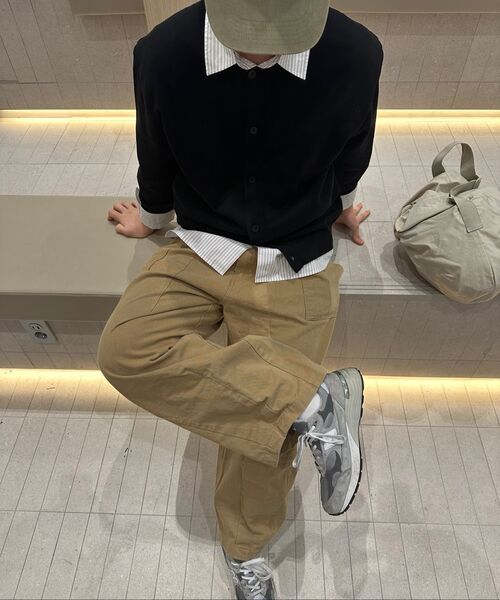 MUSINSA STANDARD（ムシンサスタンダード）の「リラックスドスリーピンストライプポプリンシャツ [アイボリー/ブラック]（シャツ/ブラウス・メンズ・その他・SMALL/MEDIUM/LARGE/X-LARGE/XX-LARGE）」の8枚目の写真