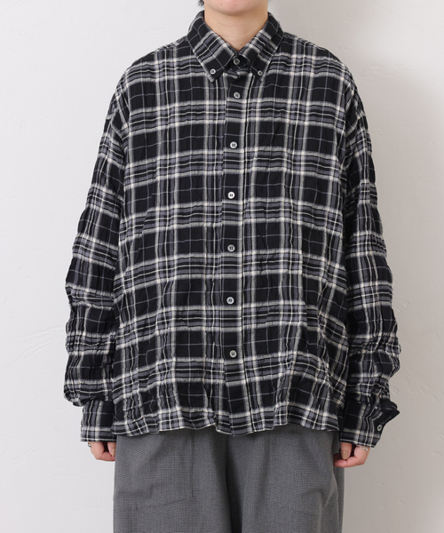 シャーリングチェック Big-BD-シャツ（シャツ/ブラウス）｜JOURNAL