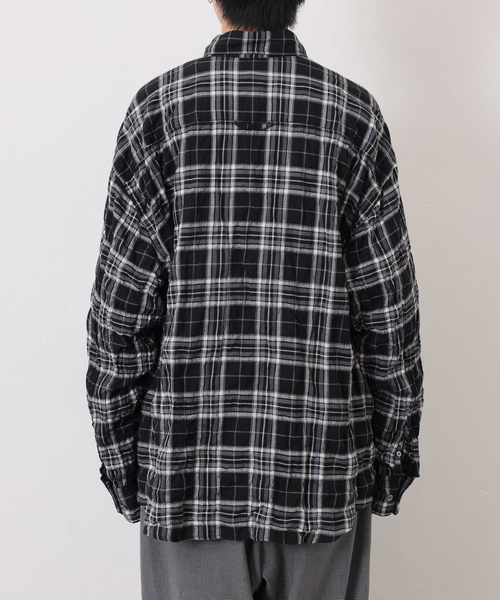 美品 24AW LUXE ジャーナルスタンダード チェック BIG BDシャツ journal standard luxe｜シャーリングチェック Big-BD-シャツ