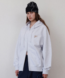SMALL PUPPY HOOD ZIP UP [MELANGE GRAY]