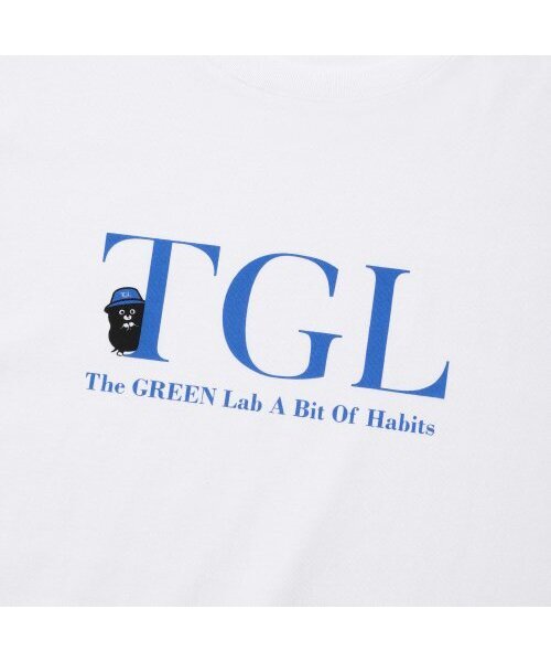THE GREEN LAB（ザグリーンラボ）の「ティジエル バケットハットモール 半袖Tシャツ [ホワイト-ブルーグラフィック]（Tシャツ/カットソー・メンズ・その他・SMALL/MEDIUM/LARGE）」の3枚目の写真